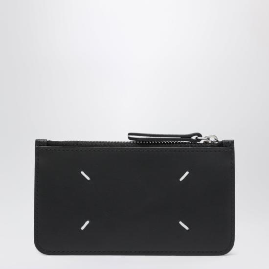 26FW 마르지엘라 보빈 레더 지퍼 카드 홀더 SA1VX0008P4745 Black