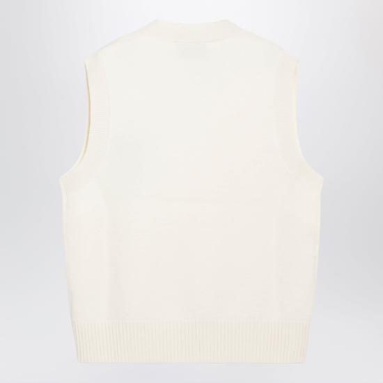 26FW 아미 니트 베스트 UKS902018 White - AMI