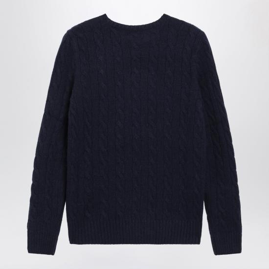 25FW 폴로 랄프로렌 폴로 자수 케이블 니트 스웨터 211971865003WO Blue - POLO RALPH LAUREN