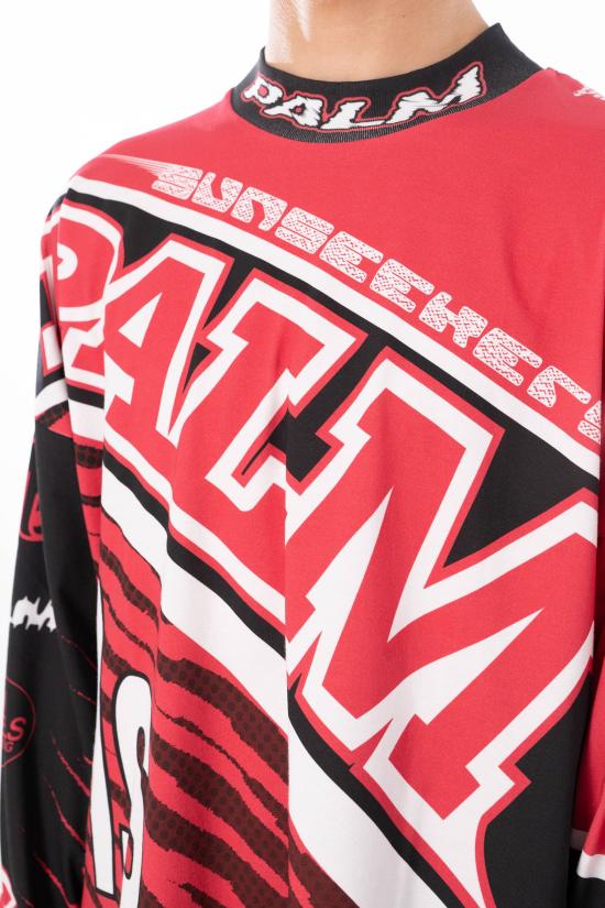 26SS 팜앤젤스 긴팔 티셔츠 PMAB05IS26JER001 RED - PALM ANGELS