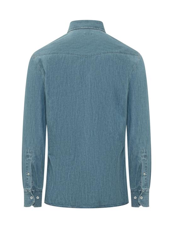 26FW 브루넬로 쿠치넬리 이지 핏 라이트웨이트 데님 셔츠 MH1924008 C8333 MED WASH DENIM - BRUNELLO CUCINELLI