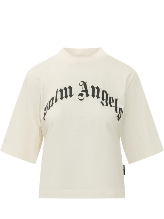 26FW 팜앤젤스 반팔 티셔츠 PAWAA02F26JR01 0310 OFF WHITE BLACK