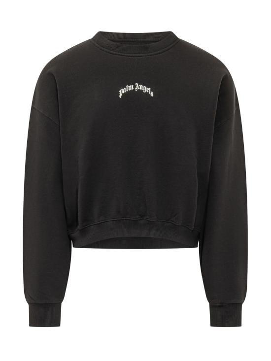 26FW 팜앤젤스 긴팔 티셔츠 PAWBA03F26FL01 100A BLACK CREAM