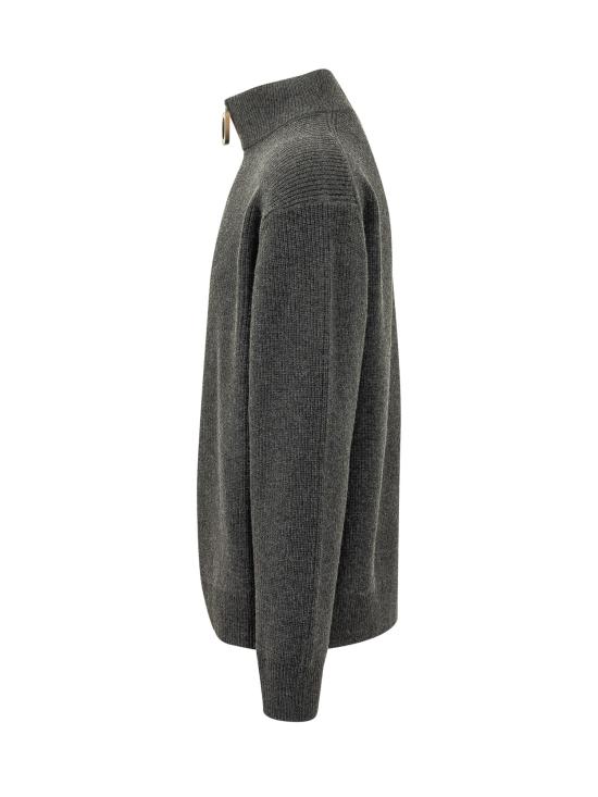 26FW JW앤더슨 집업 니트 KW1481YN0542 925 STEEL - JW ANDERSON