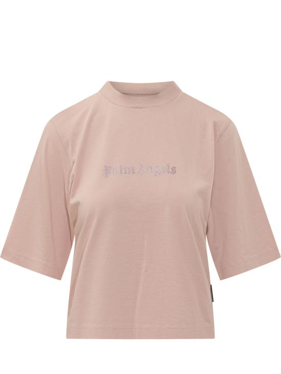 26FW 팜앤젤스 반팔 티셔츠 PAWAA03F26JR02 3B03 ROSE PINK OFF WHITE