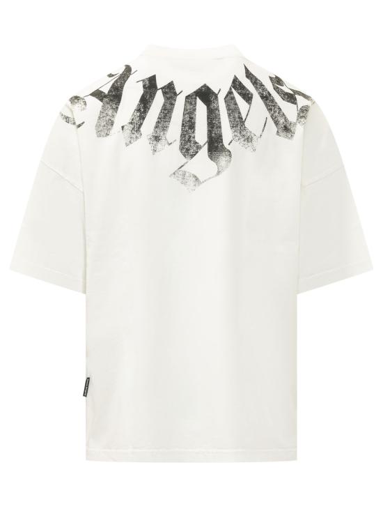 26FW 팜앤젤스 반팔 티셔츠 PAMAA03F26JR01 0310 OFF WHITE BLACK - PALM ANGELS