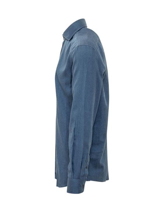 26FW 브루넬로 쿠치넬리 긴팔 셔츠 MY6370627 C018 OCEAN BLUE - BRUNELLO CUCINELLI