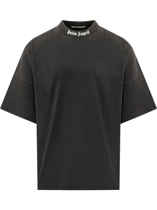 26FW 팜앤젤스 반팔 티셔츠 PAMAA05F26JR02 1003 BLACK OFF WHITE