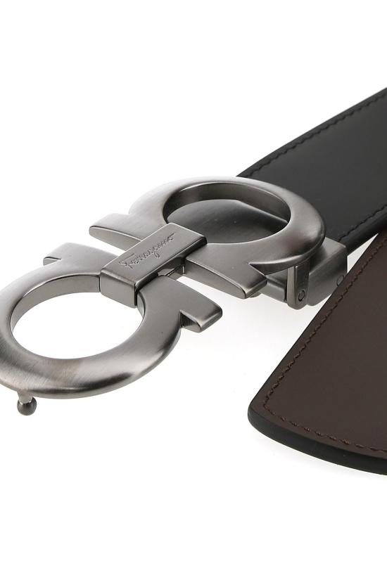  살바토레 페라가모 레귤러 벨트 페라가모 네로히코리 송아지 - SALVATORE FERRAGAMO