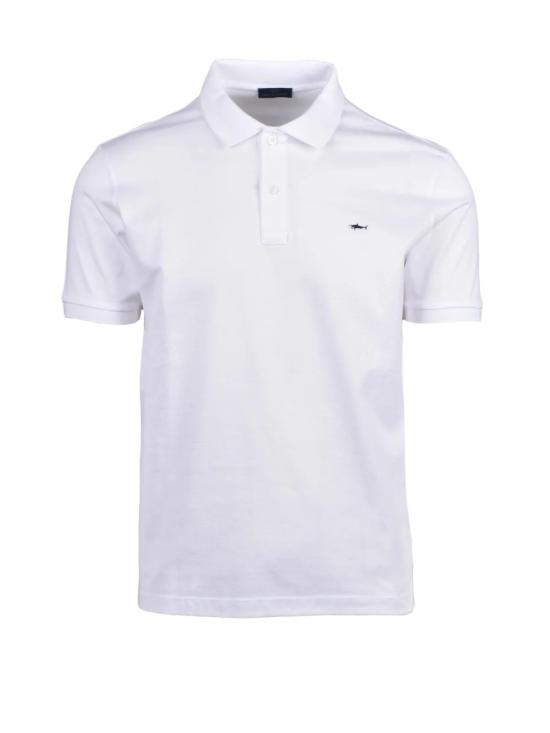 25SS 폴앤샤크 폴로 티셔츠 흰색 면 자수 폴로 셔츠