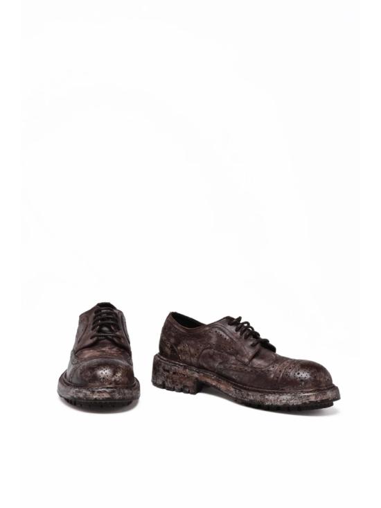 25FW 돌체앤가바나 로퍼 갈색 가죽 브로그 슈즈 - DOLCE & GABBANA