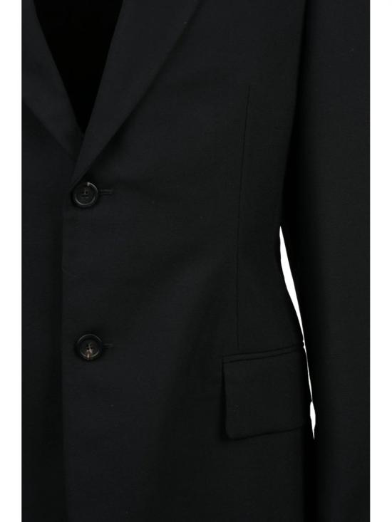 25FW 발렌시아가 수트 자켓 블랙 코튼 슬림핏 블레이저 - BALENCIAGA