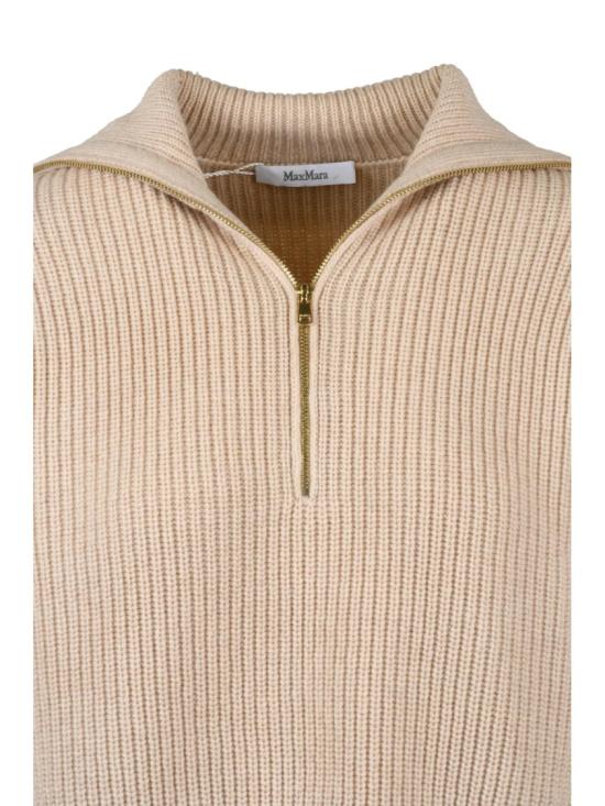 25FW 막스마라 스웨터 지퍼넥과 크롭 실루엣의 골지 니트 스웨터 - MAX MARA
