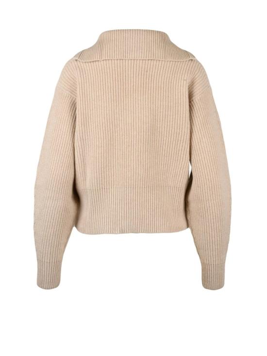 25FW 막스마라 스웨터 지퍼넥과 크롭 실루엣의 골지 니트 스웨터 - MAX MARA