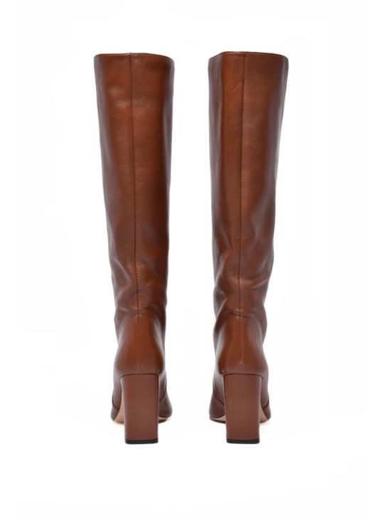 25FW 스튜어트 와이츠먼 부츠 갈색 가죽 뾰족코 - STUART WEITZMAN