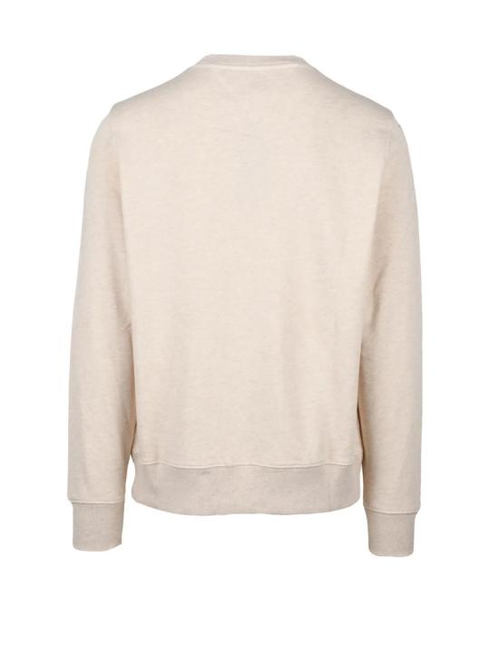 25SS 타미힐피거 탑 크림색 면 크루넥 스웨트셔츠 - TOMMY HILFIGER
