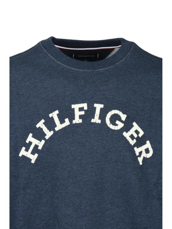 25SS 타미힐피거 탑 파란색 면 크루넥 스웨트셔츠 - TOMMY HILFIGER