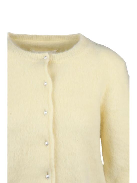 25FW 마르지엘라 가디건 크림 앙고라 혼방 크루넥 가디건 - MAISON MARGIELA