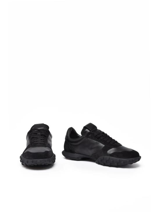 25FW 질샌더 스니커즈 블랙 가죽 스웨이드 - JIL SANDER
