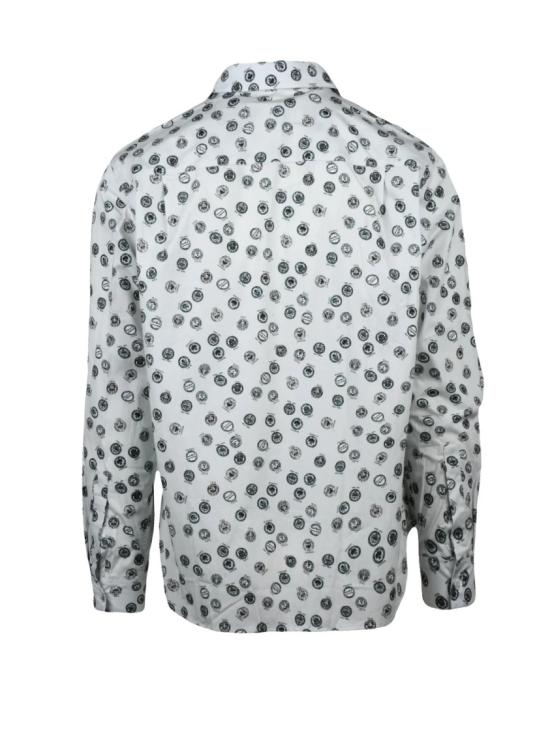 25FW 메종키츠네 긴팔 셔츠 흰색 면 패턴 - MAISON KITSUNE