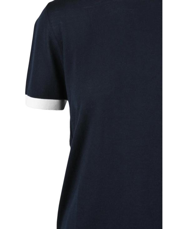25FW 막스마라 반팔 티셔츠 에지디오 니트 티셔츠, 대비되는 색상의 트림 디테일 - MAX MARA