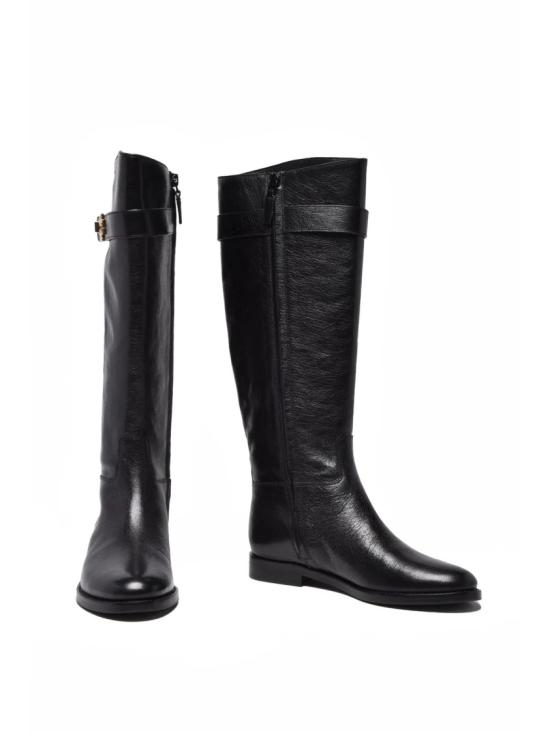 25FW 토리버치 부츠 검은색 가죽 승마 - TORY BURCH