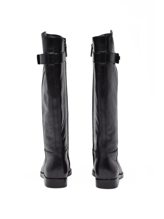 25FW 토리버치 부츠 검은색 가죽 승마 - TORY BURCH
