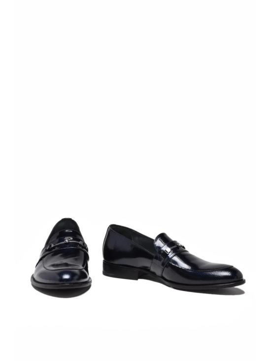 25FW Principe Di Milano 로퍼 네이비 블루 에나멜 가죽 - OTHER BRANDS