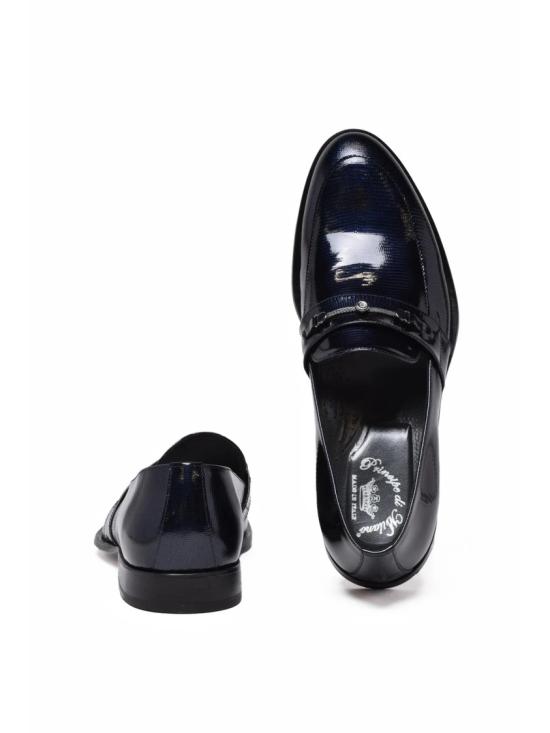 25FW Principe Di Milano 로퍼 네이비 블루 에나멜 가죽 - OTHER BRANDS
