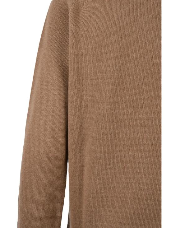 25FW 막스마라 스웨터 다마스코 크루넥 스웨터, 리치 브라운 울-캐시미어 혼방 소재 - MAX MARA