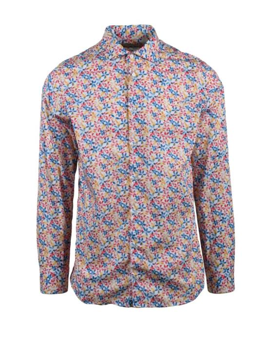 25SS Altemflower 셔츠 빨간색 면 나뭇잎 무늬