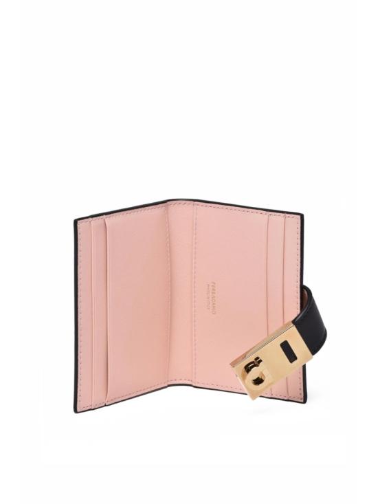 25FW 살바토레 페라가모 지갑 검정색 가죽 카드 - SALVATORE FERRAGAMO