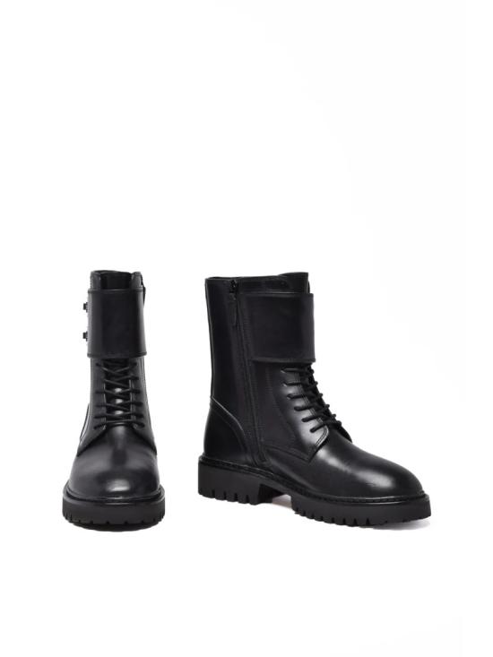 25FW 토리버치 부츠 블랙 가죽 러그 - TORY BURCH