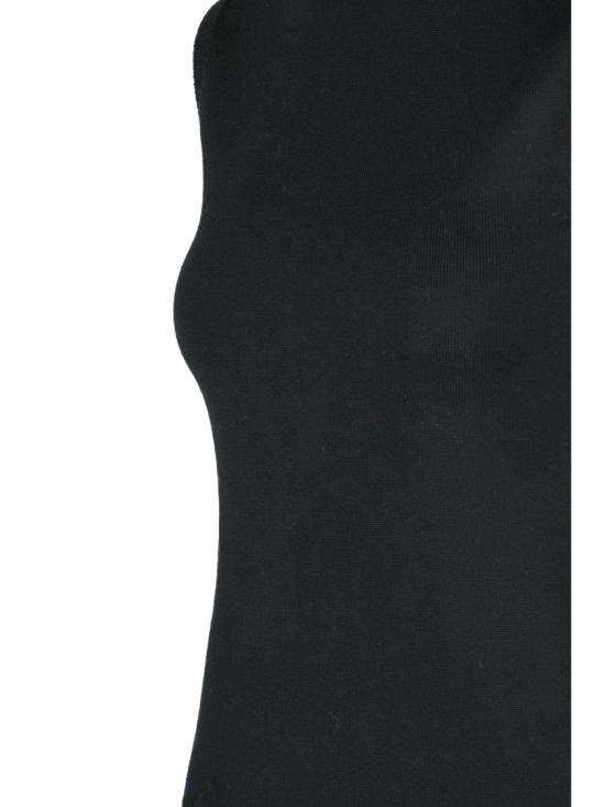 25FW 스포트막스 터틀넥 세련된 민소매 버진 울 스웨터, 하이넥 디자인과 골지 트리밍 - SPORTMAX