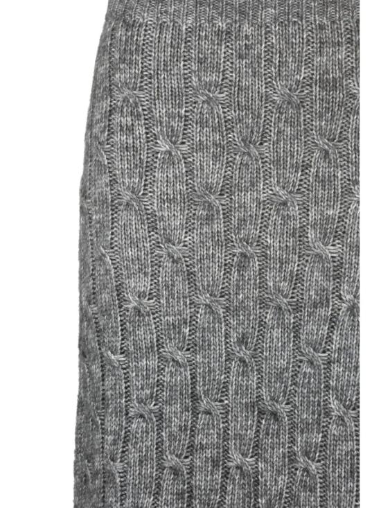 25FW 막스마라 롱 스커트 질감이 있는 케이블 니트 롱  (속치마 포함) - MAX MARA