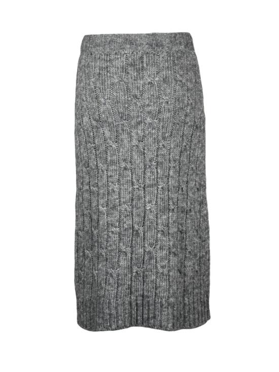 25FW 막스마라 롱 스커트 질감이 있는 케이블 니트 롱  (속치마 포함) - MAX MARA