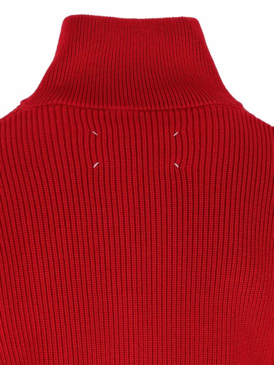 26FW 마르지엘라 니트 집업 가디건 SI1HA0013 S17781309F Red - MAISON MARGIELA