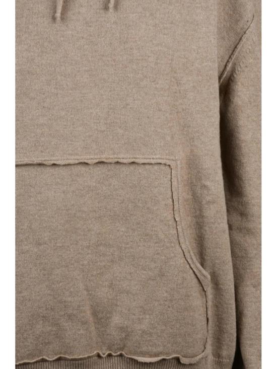 25FW 마르지엘라 후드 티셔츠 후드가 달린 편안한 핏의 니트 스웨트셔츠 (텍스처 원단) - MAISON MARGIELA