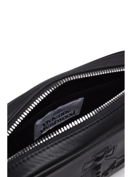 25FW 비비안웨스트우드 크로스백 블랙 가죽 안나 카메라 가방 - VIVIENNE WESTWOOD