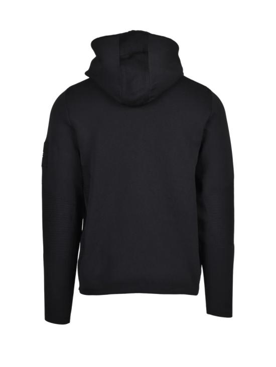 25FW 아웃데어 후드 티셔츠 검정색 폴리에스터 기능성 스웨트셔츠 - OUTHERE