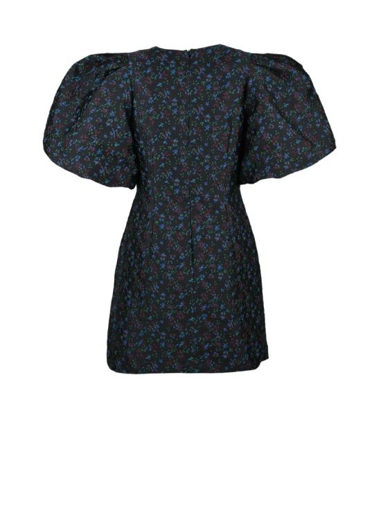 25FW 에센셜앤트워프 숏 원피스 벌룬 소매와 꽃무늬 장식이 있는 짧은 드레스 - ESSENTIEL ANTWERP