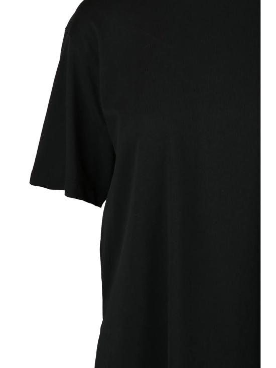 25FW 스포트막스 반팔 티셔츠 블랙 코튼 프린지 티셔츠 - SPORTMAX