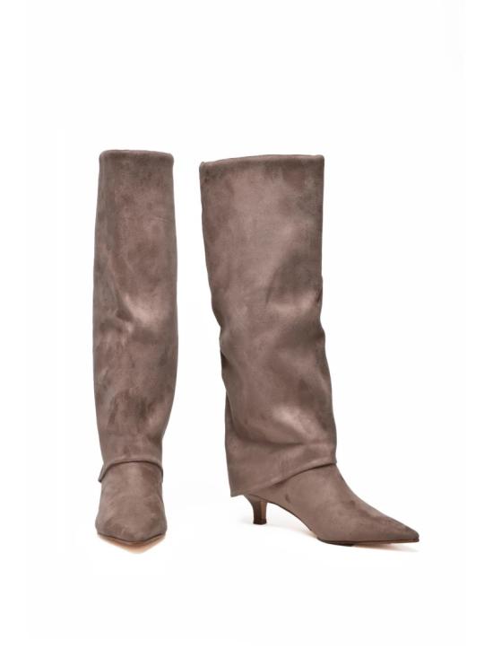 25FW 스티브매든 부츠 토프 컬러 폴리우레탄 혼방 슬라우치 - STEVE MADDEN