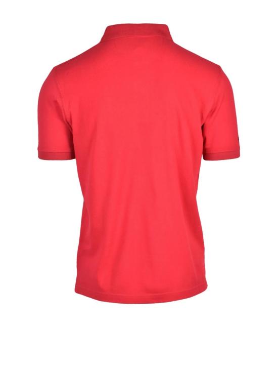 25SS 라 마티나 폴로 티셔츠 레드 코튼 로고 폴로 셔츠 - LA MARTINA