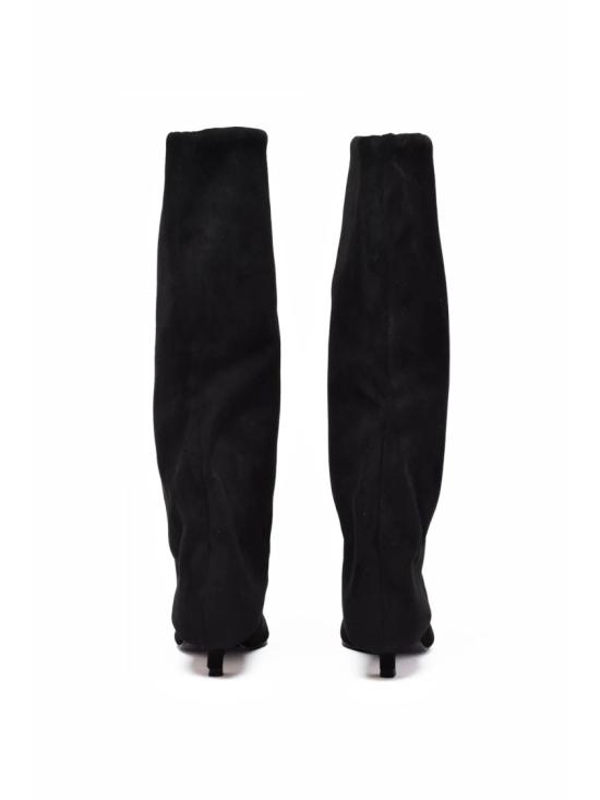 25FW 스티브매든 부츠 검정색 폴리우레탄 혼방 뾰족코 - STEVE MADDEN