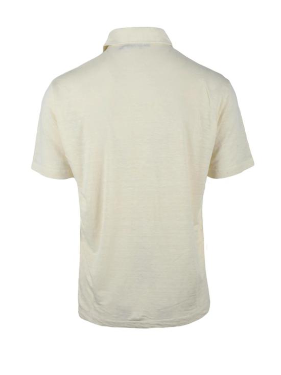 25SS 울앤코 폴로 티셔츠 크림색 린넨 혼방 스트레치 폴로 셔츠 - WOOL & CO