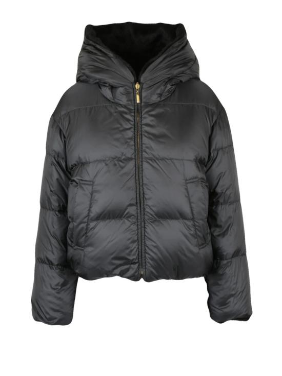 25FW 막스마라 무스탕 후드와 지퍼 여밈이 있는 양면 패딩 코트 - MAX MARA