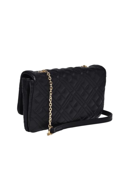 25FW 모스키노 크로스백 블랙 폴리우레탄 퀼팅 - MOSCHINO