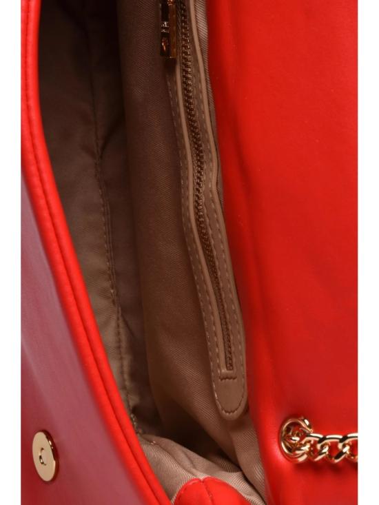 25FW 모스키노 크로스백 레드 폴리우레탄 로고 - MOSCHINO