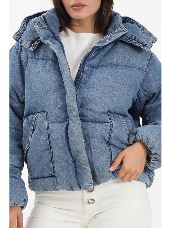 25FW 리바이스 숏패딩 연한 파란색 면  다운 재킷 - LEVI'S